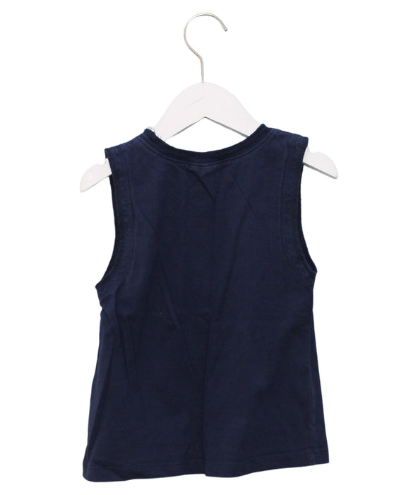 A Navy Sleeveless Tops from Kidsagogo in size 4T for girl. (Back View)