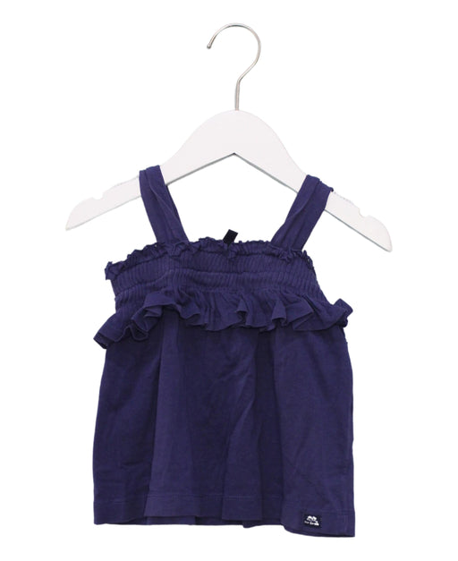 A Navy Sleeveless Tops from Lili Gaufrette in size 3T for girl. (Front View)