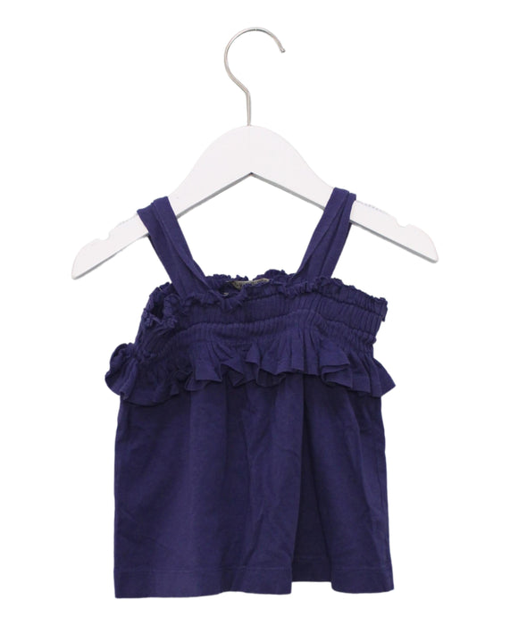 A Navy Sleeveless Tops from Lili Gaufrette in size 3T for girl. (Back View)