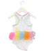 A White Sleeveless Bodysuits from Mudpie in size 0-3M for girl. (Back View)
