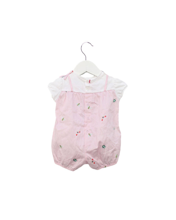 A Pink Rompers from Il Gufo in size 0-3M for girl. (Back View)