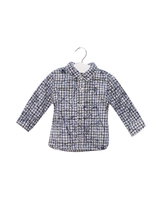 A Blue Shirts from Jean Bourget in size 3-6M for boy. (Front View)