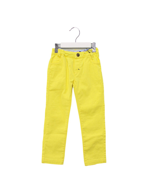 A Yellow Casual Pants from Jean Bourget in size 3T for boy. (Front View)