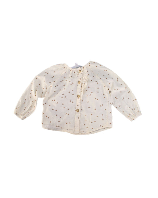 A Ivory Long Sleeve Tops from Message in the Bottle in size 6-12M for girl. (Front View)