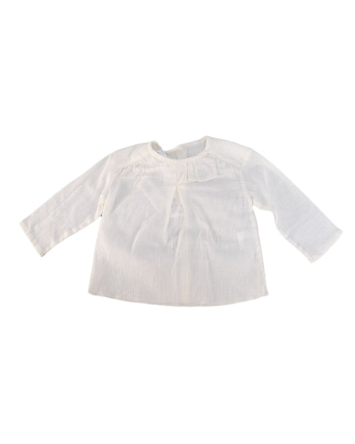 A White Long Sleeve Tops from Message in the Bottle in size 3-6M for girl. (Front View)