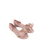 A Pink Sandals from Mini Melissa in size 7Y for girl. (Front View)