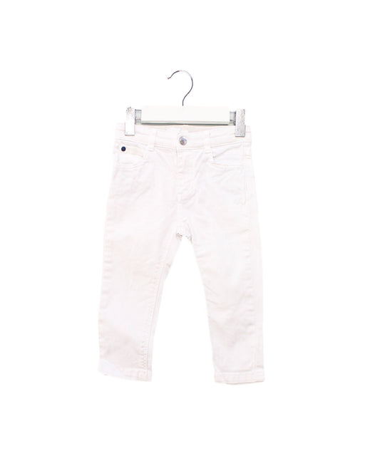 A White Jeans from Jacadi in size 12-18M for girl. (Front View)