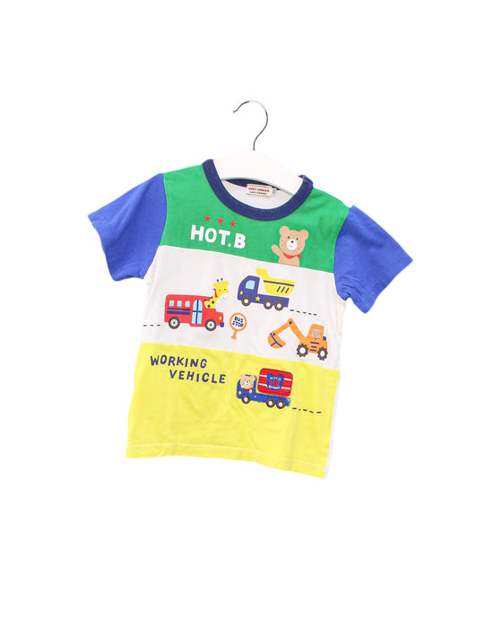 A Multicolour Short Sleeve T Shirts from Miki House in size 2T for boy. (Front View)