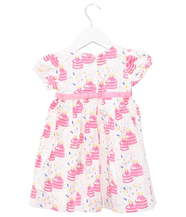 A White Short Sleeve Dresses from Rachel Riley in size 6-12M for girl. (Back View)