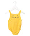 A Yellow Sleeveless Bodysuits from Seed in size 0-3M for girl. (Front View)