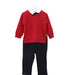 A Red Pants Sets from Organic Mom in size 3T for girl. (Front View)
