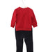A Red Pants Sets from Organic Mom in size 3T for girl. (Back View)