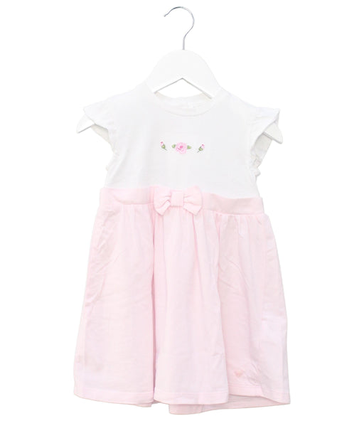 A Pink Short Sleeve Dresses from Chicco in size 12-18M for girl. (Front View)
