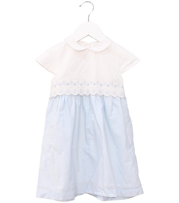 A Blue Short Sleeve Dresses from Chicco in size 12-18M for girl. (Front View)