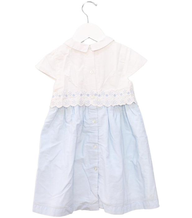 A Blue Short Sleeve Dresses from Chicco in size 12-18M for girl. (Back View)