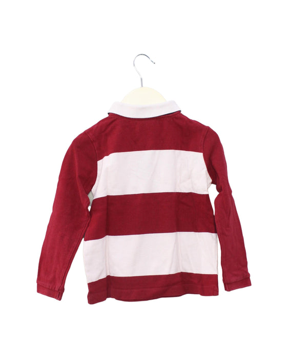 A Burgundy Long Sleeve Polos from Jacadi in size 4T for boy. (Back View)
