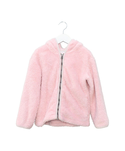 A Pink Lightweight Jackets from Hanna Andersson in size 4T for girl. (Front View)