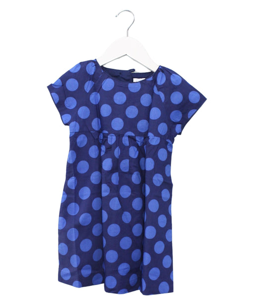 A Navy Short Sleeve Dresses from Jacadi in size 4T for girl. (Front View)