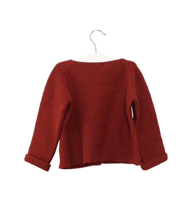 A Red Cardigans from Les Enfantines in size 3T for girl. (Back View)
