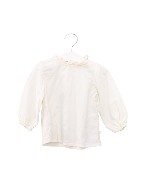A White Long Sleeve Tops from Les Enfantines in size 18-24M for girl. (Front View)