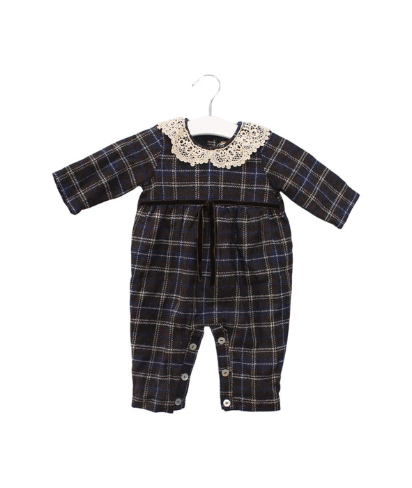 A Navy Long Sleeve Jumpsuits from Siseo Olive in size 0-3M for girl. (Front View)