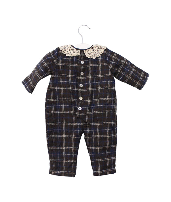 A Navy Long Sleeve Jumpsuits from Siseo Olive in size 0-3M for girl. (Back View)