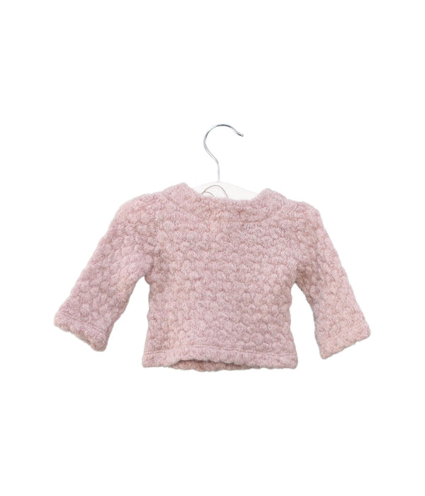 A Pink Cardigans from Siseo Olive in size 0-3M for girl. (Back View)