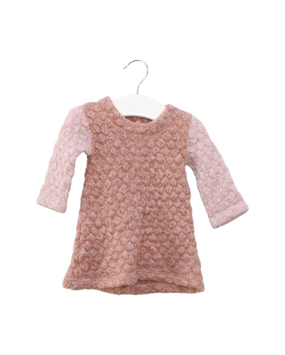 A Pink Sweater Dresses from Siseo Olive in size 0-3M for girl. (Front View)