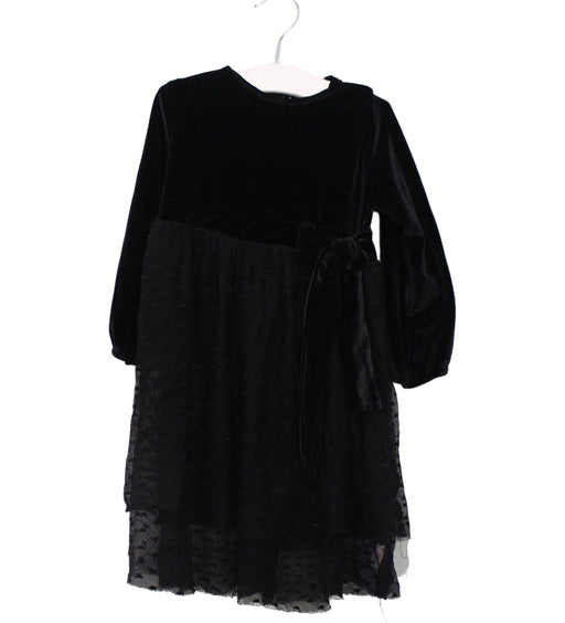 A Black Long Sleeve Dresses from Lil' Lemons in size 3T for girl. (Front View)