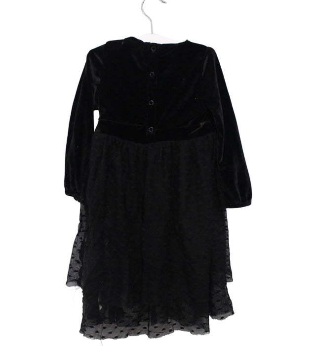 A Black Long Sleeve Dresses from Lil' Lemons in size 3T for girl. (Back View)