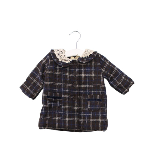 A Brown Coats from Siseo Olive in size 0-3M for girl. (Front View)