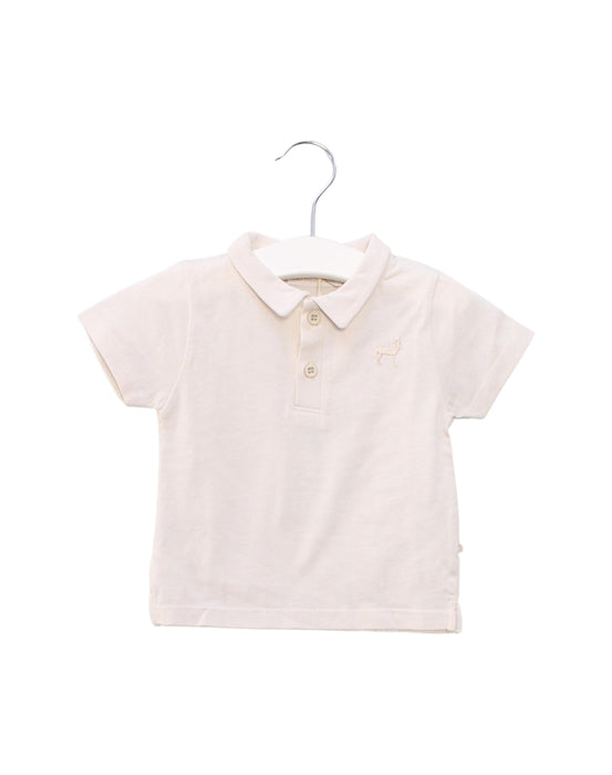 A Ivory Short Sleeve Polos from Les Enfantines in size 12-18M for boy. (Front View)