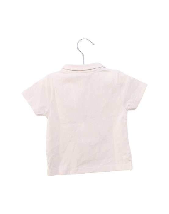 A Ivory Short Sleeve Polos from Les Enfantines in size 12-18M for boy. (Back View)