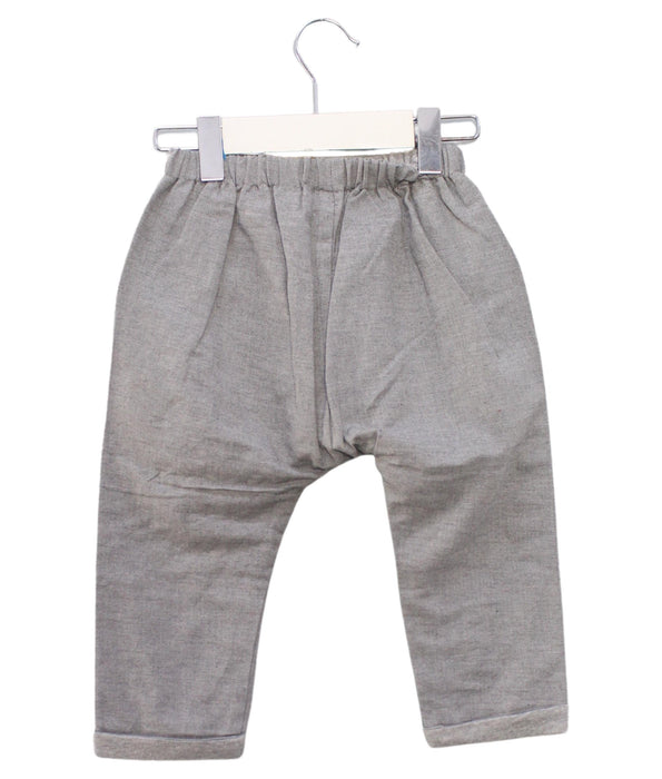 A Grey Casual Pants from Les Enfantines in size 12-18M for girl. (Back View)