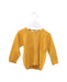 A Yellow Cardigans from Les Enfantines in size 6-12M for neutral. (Front View)