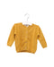 A Yellow Cardigans from Les Enfantines in size 3-6M for neutral. (Front View)