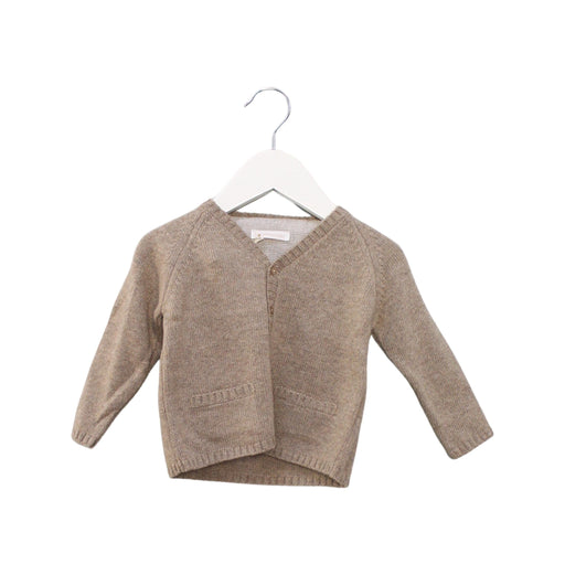 A Grey Cardigans from Les Enfantines in size 6-12M for neutral. (Front View)