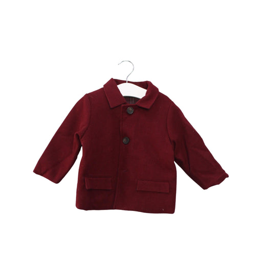 A Red Blazers from Les Enfantines in size 18-24M for neutral. (Front View)