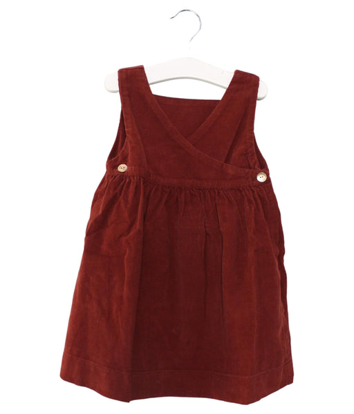 A Red Sleeveless Dresses from Les Enfantines in size 18-24M for girl. (Front View)
