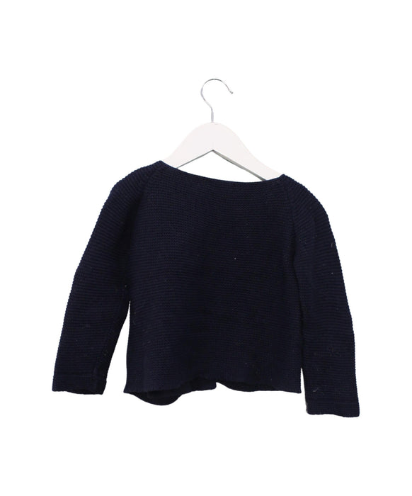 A Navy Cardigans from Les Enfantines in size 18-24M for girl. (Back View)