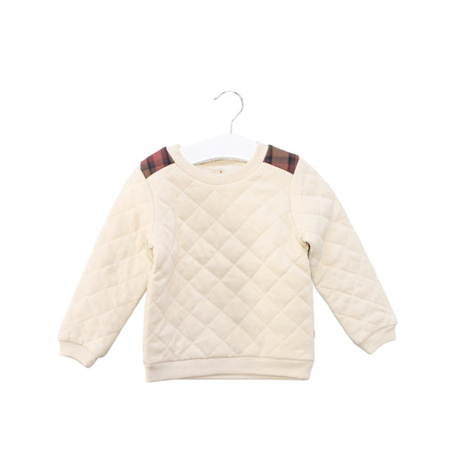 A Ivory Crewneck Sweatshirts from Les Enfantines in size 18-24M for boy. (Front View)