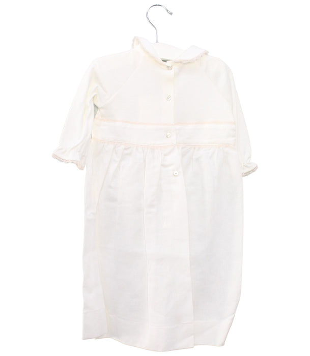 A White Long Sleeve Dresses from Les Enfantines in size 6-12M for girl. (Back View)