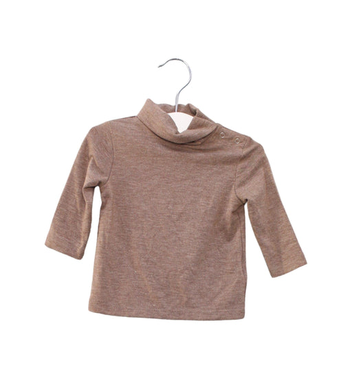 A Brown Long Sleeve Tops from Troizenfants in size 0-3M for girl. (Front View)