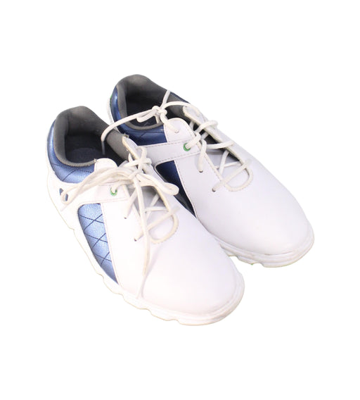 A White Sneakers from Footjoy in size 7Y for boy. (Front View)