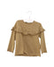 A Brown Long Sleeve Tops from Babe & Tess in size 3T for girl. (Front View)