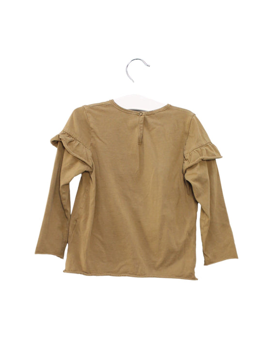 A Brown Long Sleeve Tops from Babe & Tess in size 3T for girl. (Back View)