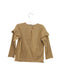 A Brown Long Sleeve Tops from Babe & Tess in size 3T for girl. (Back View)