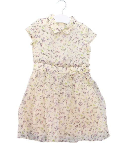 A Yellow Short Sleeve Dresses from Bora Aksu in size 4T for girl. (Front View)
