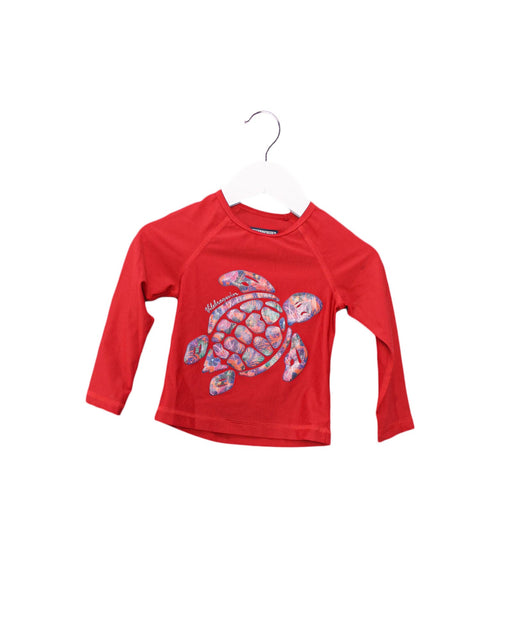 A Red Rash Guards from Vilebrequin in size 2T for girl. (Front View)