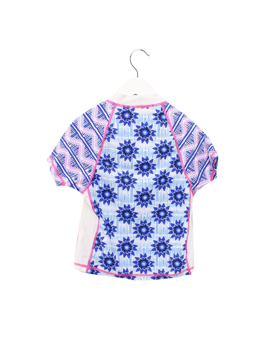 A Blue Rash Guards from Platypus in size 4T for girl. (Back View)
